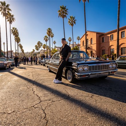 Classic black lowrider